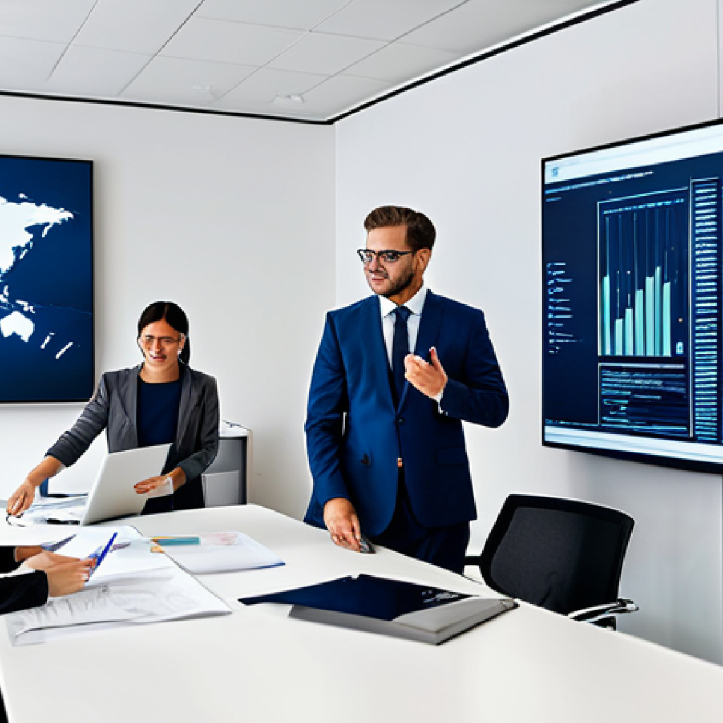 국제물류사와 관련된 최신 법률 변화 - Adapting to New Customs Regulations**
"A team of diverse professionals working in a brightly lit, m...
