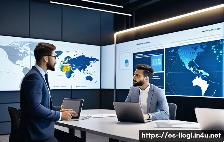 국제물류사 자격증을 활용한 창업 아이디어 - A modern logistics consulting office scene with a professional consultant presenting a detailed supp...